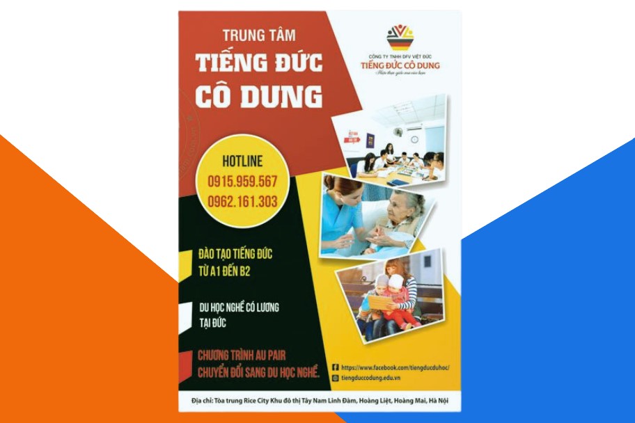 Mẫu tờ rơi quảng cáo trung tâm dạy tiếng Đức