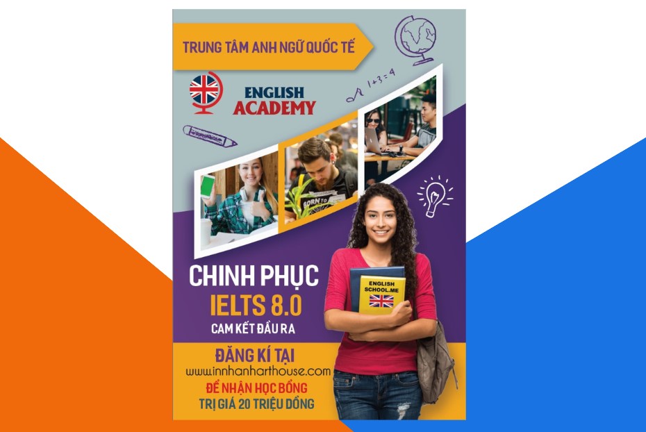 Mẫu tờ rơi quảng cáo trung tâm IELTS academy