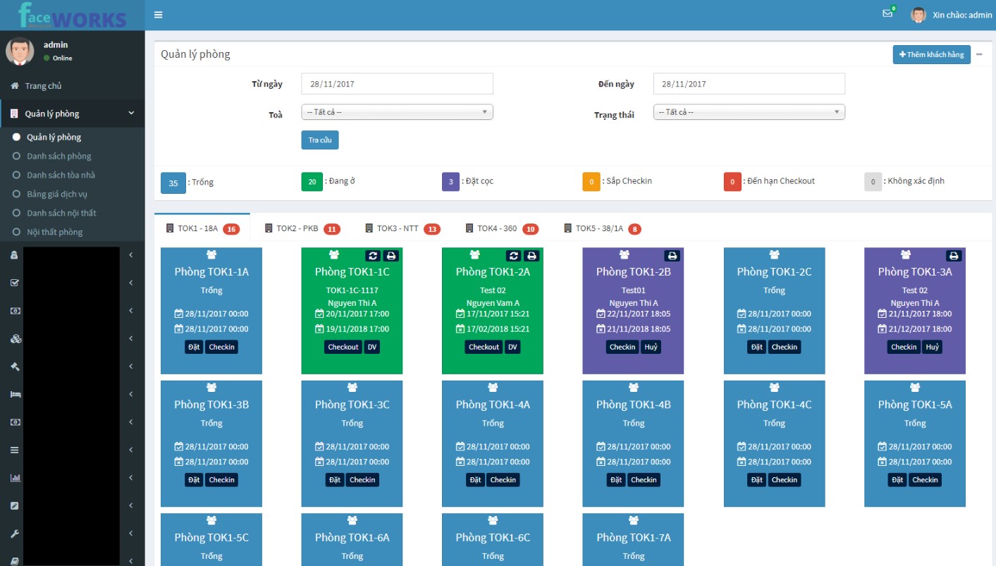 phần mềm quản lý khách sạn faceworks