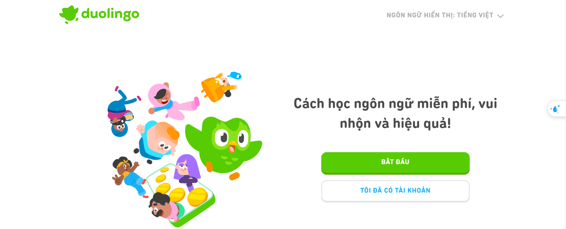 Ứng dụng tiếng anh Duolingo